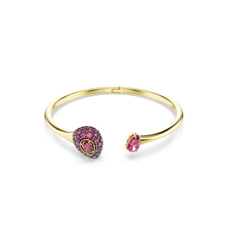 Sublima bangle, Pear cut, Red, 18K gold finish