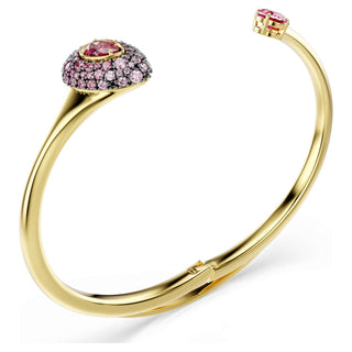 Sublima bangle, Pear cut, Red, 18K gold finish