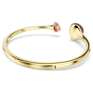 Sublima bangle, Pear cut, Red, 18K gold finish