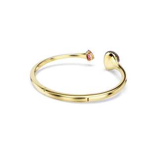 Sublima bangle, Pear cut, Red, 18K gold finish