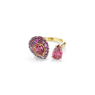 Sublima cocktail ring, Pear cut, Red, 18K gold finish