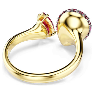 Sublima cocktail ring, Pear cut, Red, 18K gold finish