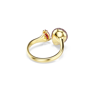 Sublima cocktail ring, Pear cut, Red, 18K gold finish