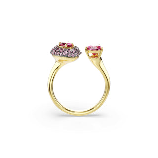 Sublima cocktail ring, Pear cut, Red, 18K gold finish