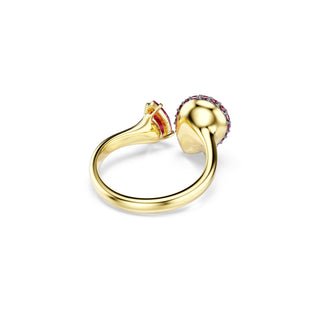 Sublima cocktail ring, Pear cut, Red, 18K gold finish