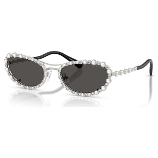 Sunglasses, Oval shape, 2 in 1 clip-on, SK7044, Silver tone