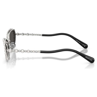 Sunglasses, Oval shape, 2 in 1 clip-on, SK7044, Silver tone