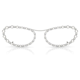 Sunglasses, Oval shape, 2 in 1 clip-on, SK7044, Silver tone