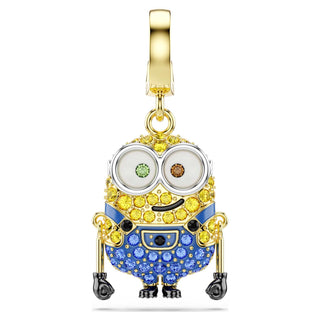 Minions Bob charm, Pavé, Multicolored, 18K gold finish