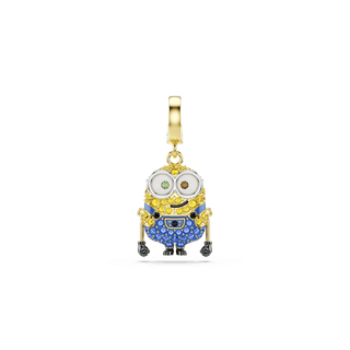 Minions Bob charm, Pavé, Multicolored, 18K gold finish