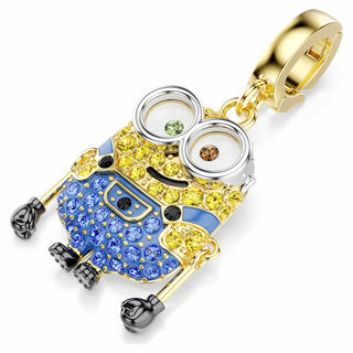 Minions Bob charm, Pavé, Multicolored, 18K gold finish