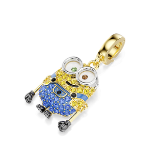 Minions Bob charm, Pavé, Multicolored, 18K gold finish