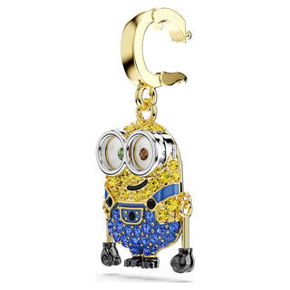 Minions Bob charm, Pavé, Multicolored, 18K gold finish