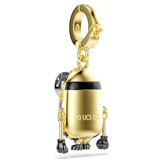 Minions Bob charm, Pavé, Multicolored, 18K gold finish
