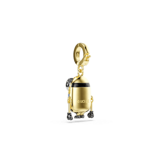 Minions Bob charm, Pavé, Multicolored, 18K gold finish