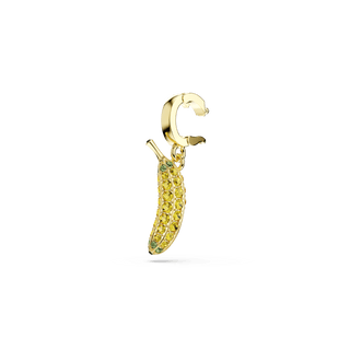 Minions Banana charm, Pavé, Yellow, 18K gold finish