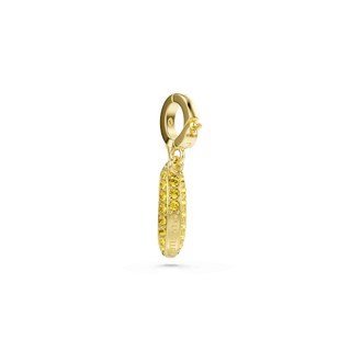 Minions Banana charm, Pavé, Yellow, 18K gold finish