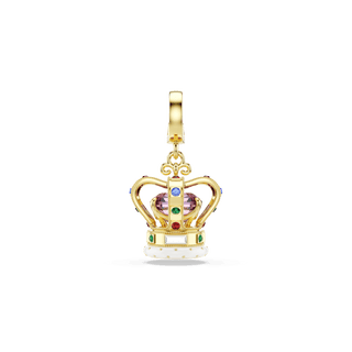 Minions Crown charm, Mixed cuts, Multicolored, 18K gold finish