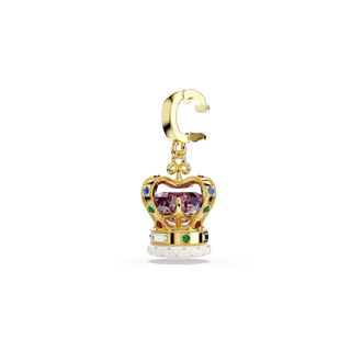Minions Crown charm, Mixed cuts, Multicolored, 18K gold finish