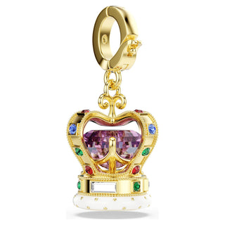Minions Crown charm, Mixed cuts, Multicolored, 18K gold finish