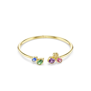Imber bangle, Mixed cuts, Multicolored, 18K gold finish