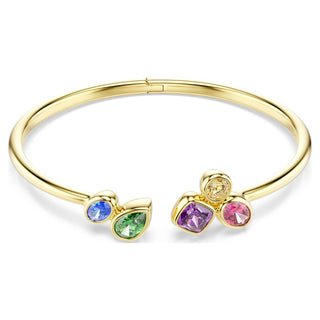 Imber bangle, Mixed cuts, Multicolored, 18K gold finish