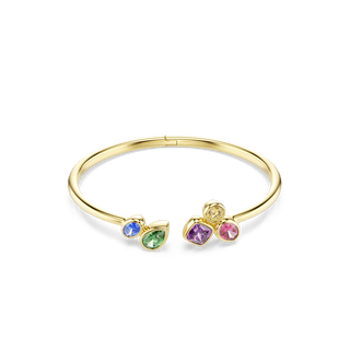Imber bangle, Mixed cuts, Multicolored, 18K gold finish
