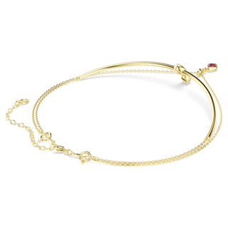 Imber layered necklace, Mixed cuts, Multicolored, 18K gold finish