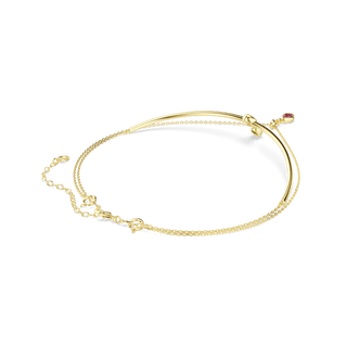 Imber layered necklace, Mixed cuts, Multicolored, 18K gold finish