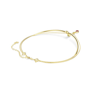 Imber layered necklace, Mixed cuts, Multicolored, 18K gold finish