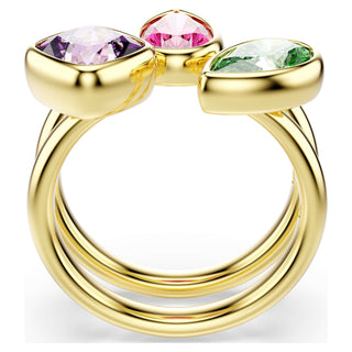 Imber cocktail ring, Set (2), Mixed cuts, Multicolored, 18K gold finish