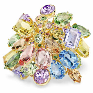 Gema cocktail ring, Mixed cuts, Multicolored, 18K gold finish