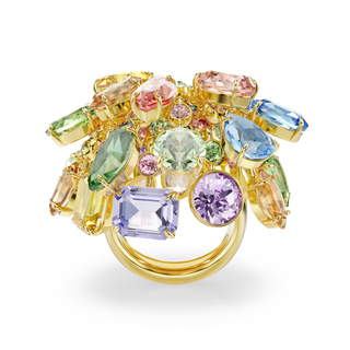 Gema cocktail ring, Mixed cuts, Multicolored, 18K gold finish
