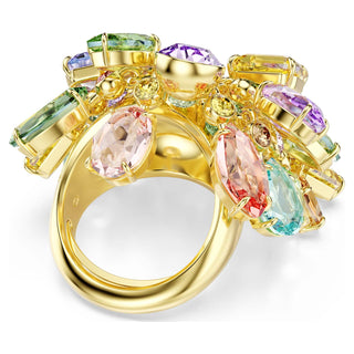 Gema cocktail ring, Mixed cuts, Multicolored, 18K gold finish