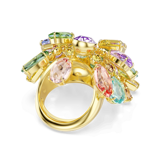 Gema cocktail ring, Mixed cuts, Multicolored, 18K gold finish