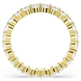 Matrix Vittore band ring, Round cut, White, 18K gold finish