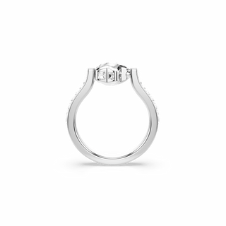 Chroma ring, Mixed cuts, Star, White, Rhodium plated