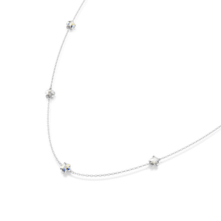 Chroma strandage, Star, White, Rhodium plated