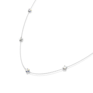 Chroma strandage, Star, White, Rhodium plated