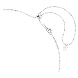 Chroma necklace, Mixed cuts, Star, White, Rhodium plated