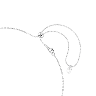 Chroma necklace, Mixed cuts, Star, White, Rhodium plated