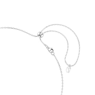 Chroma necklace, Mixed cuts, Star, White, Rhodium plated