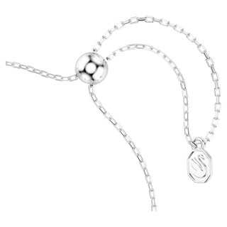 Chroma bracelet, Star, White, Rhodium plated