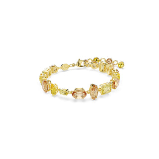 Gema bracelet, Mixed cuts, Yellow, 18K gold finish
