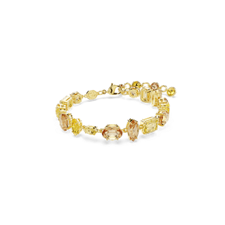 Gema bracelet, Mixed cuts, Yellow, 18K gold finish