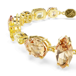Gema bracelet, Mixed cuts, Yellow, 18K gold finish