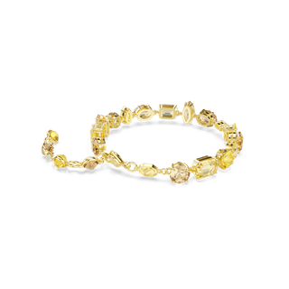 Gema bracelet, Mixed cuts, Yellow, 18K gold finish
