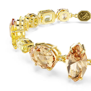 Gema bracelet, Mixed cuts, Yellow, 18K gold finish