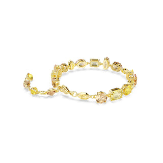 Gema bracelet, Mixed cuts, Yellow, 18K gold finish