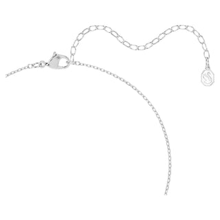Una Angelic pendant, Cushion cut, White, Rhodium plated